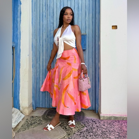 ZARA PRINTED MIDI SKIRT - Picture 3 of 15